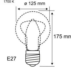 1879 Filament 230V - LED Globe G125 E27
