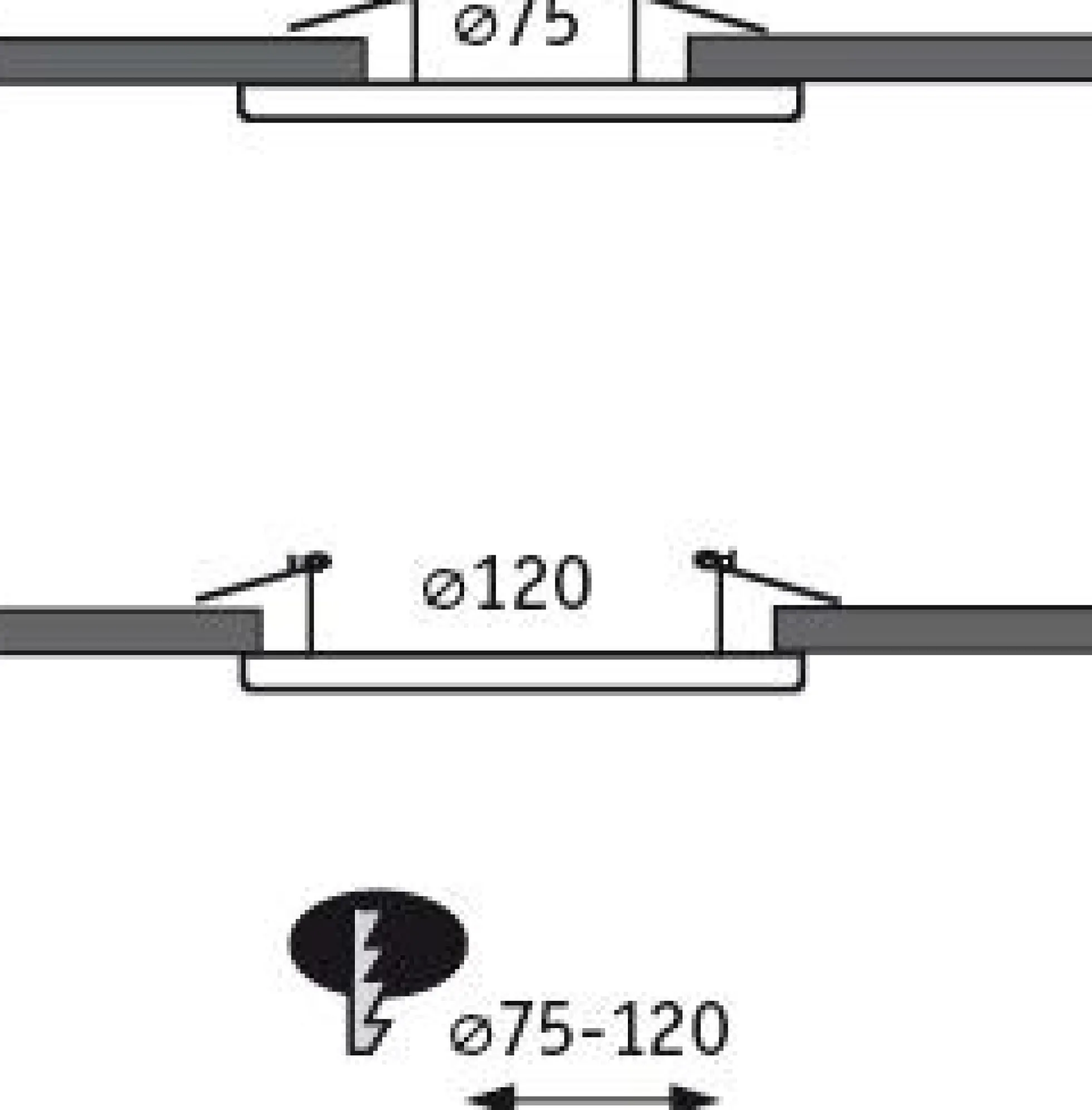 Adapter - Einbauleuchten-Einbauadapter Ø 130 mm