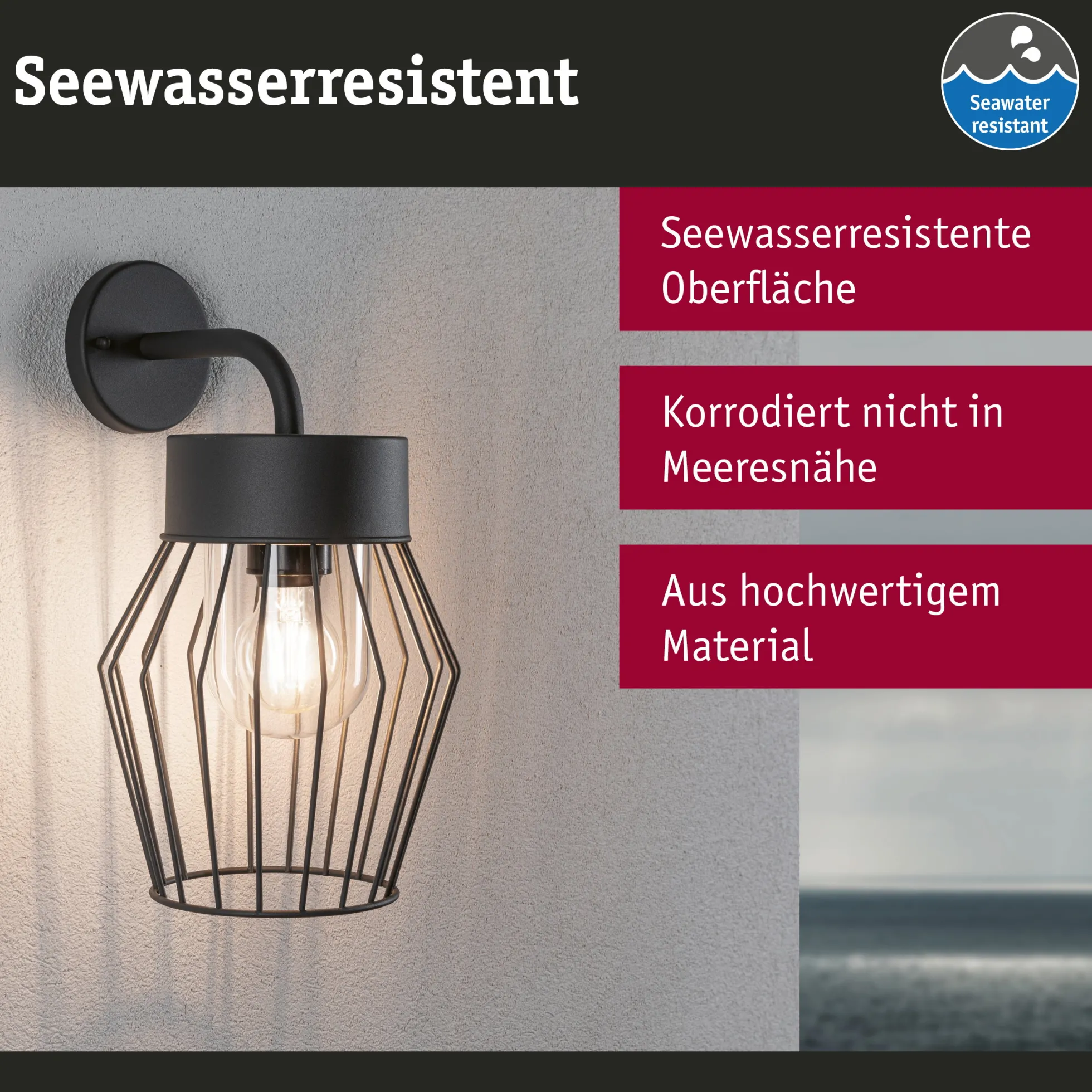 Außenwandleuchte - Lanka seewasserresistent