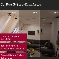 CorDuo Seilsystem 3-Step-Dim - 3 Stufen Dimmer