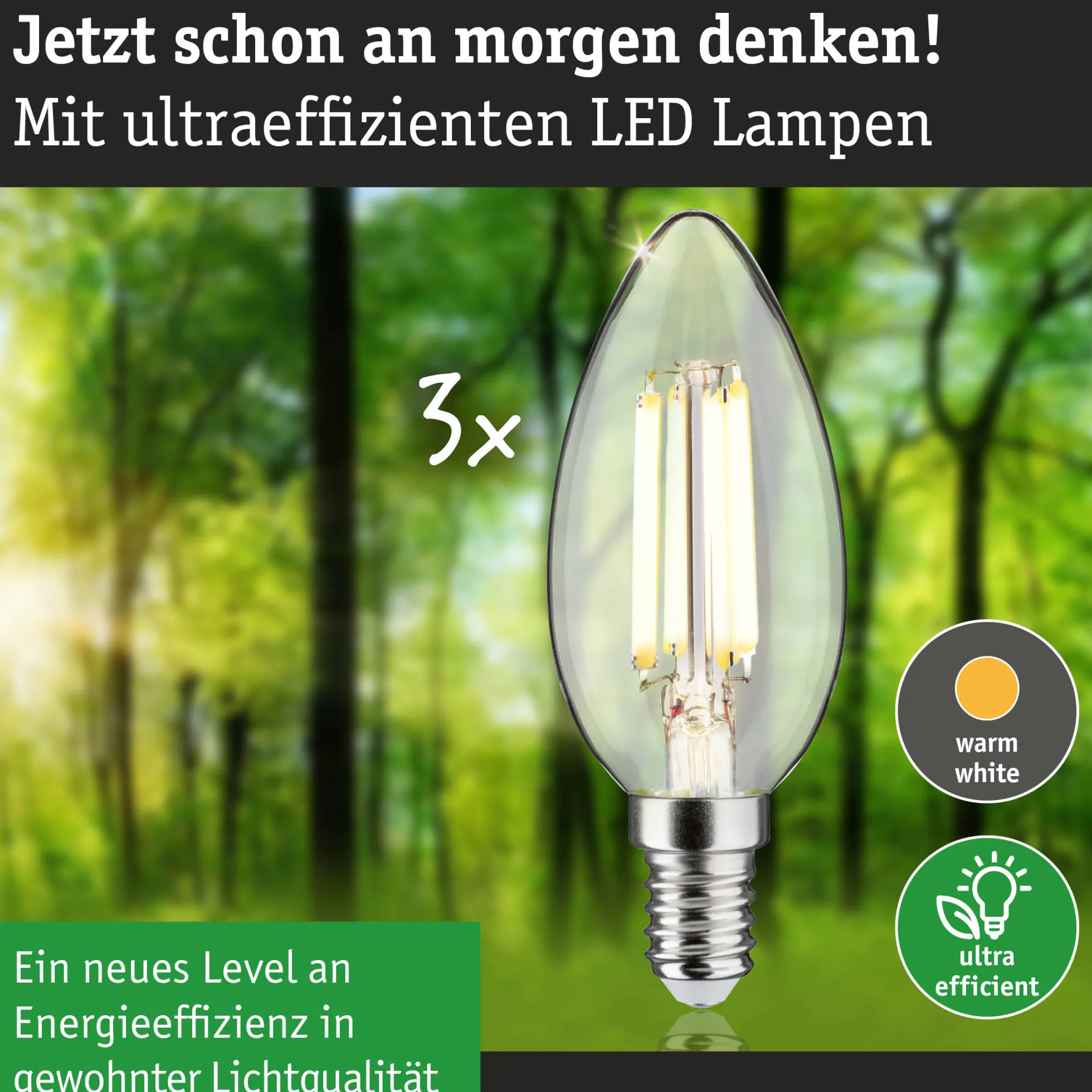 Efficient-Line Filament 230V - LED Kerze E14
