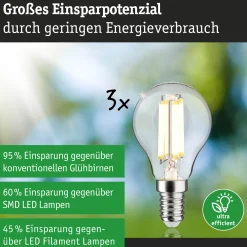 Efficient-Line Filament 230V - LED Tropfen 3er-Set 82mm