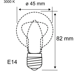 Efficient-Line Filament 230V - LED Tropfen 3er-Set 82mm