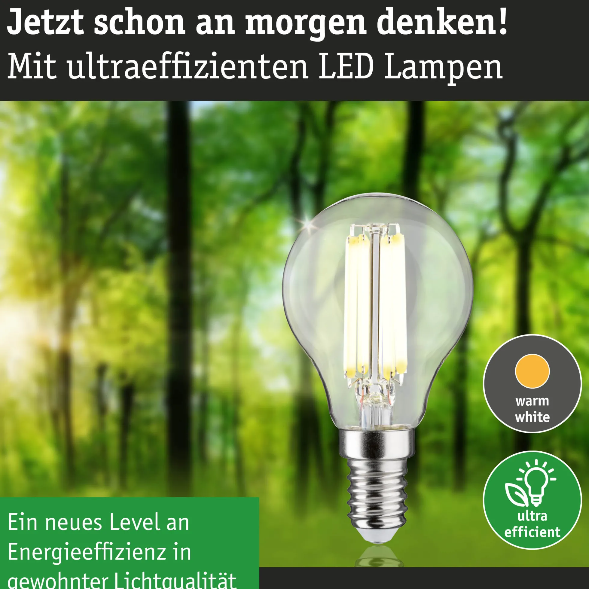 Efficient-Line Filament 230V - LED Tropfen 1er-Set 82mm