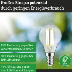 Efficient-Line Filament 230V - LED Tropfen 1er-Set 82mm