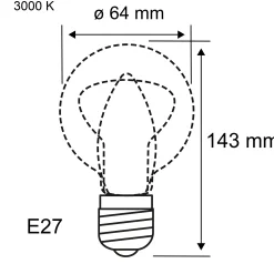 Efficient-Line Filament 230V - LED Kolben ST64 E27