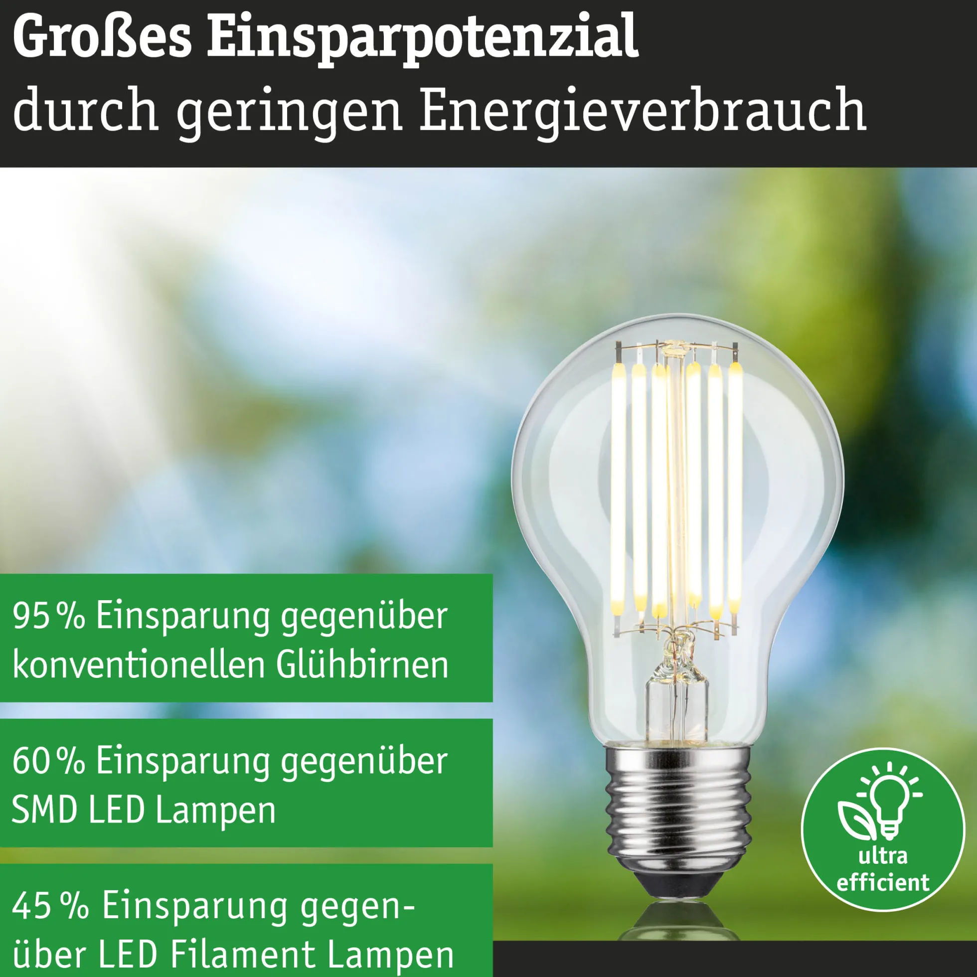 Efficient-Line Filament 230V - LED Birne Einzelleuchte
