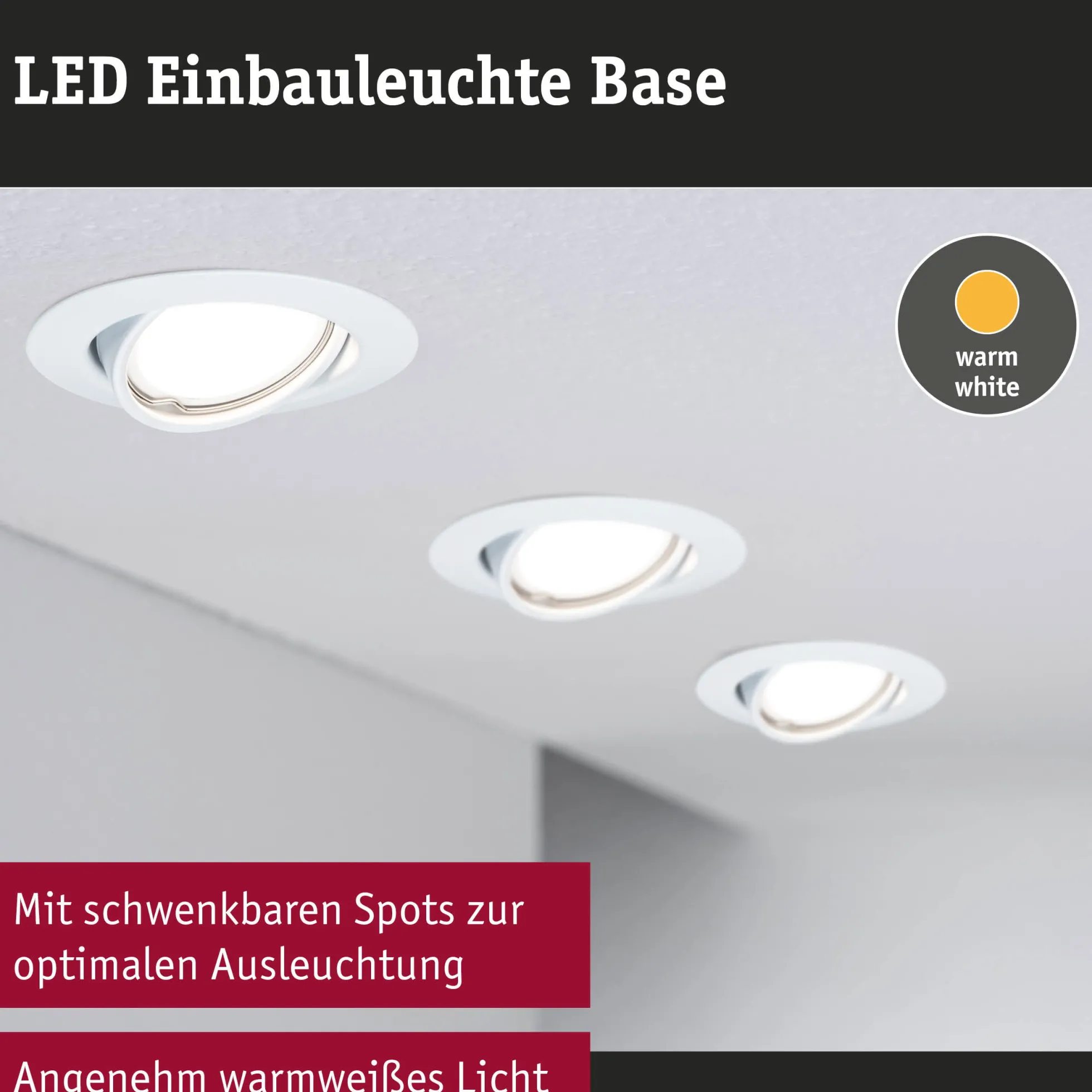 Einbauleuchte - Base Basisset schwenkbar