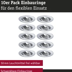 Einbauleuchte - 10er-Set schwenkbar