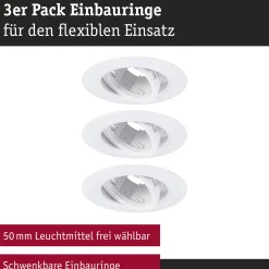 Einbauleuchte - 3er-Set schwenkbar