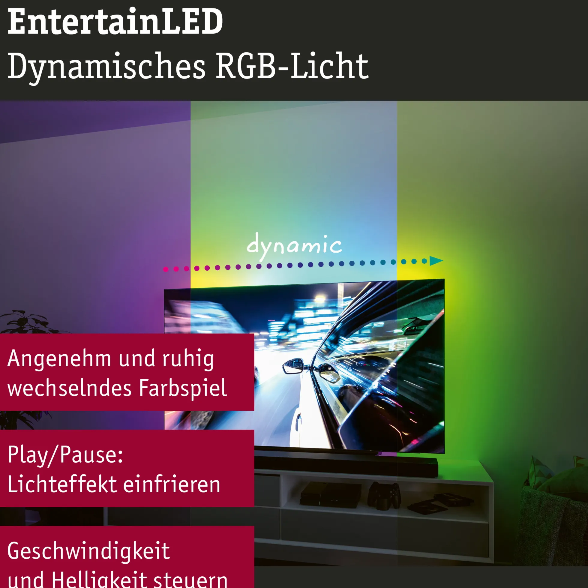 EntertainLED USB LED Strip - TV-Beleuchtung 75 Zoll
