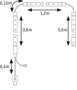EntertainLED USB LED Strip - TV-Beleuchtung 65 Zoll