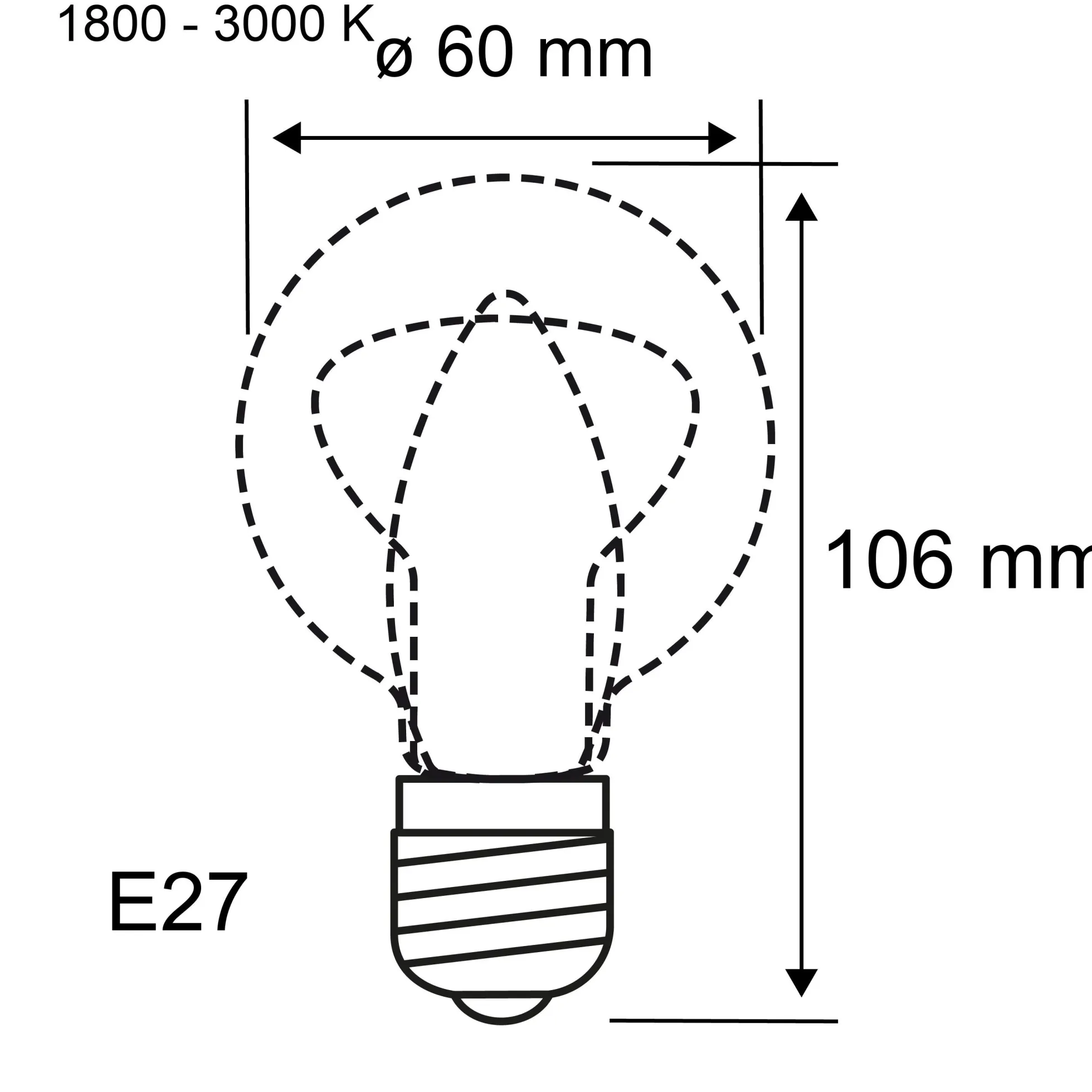 Filament 230V - LED Birne E27