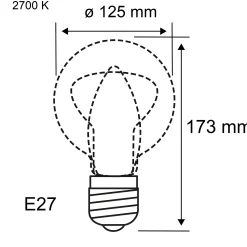 Filament 230V - LED Globe G125 E27
