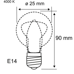 Filament 230V - LED Röhre E14