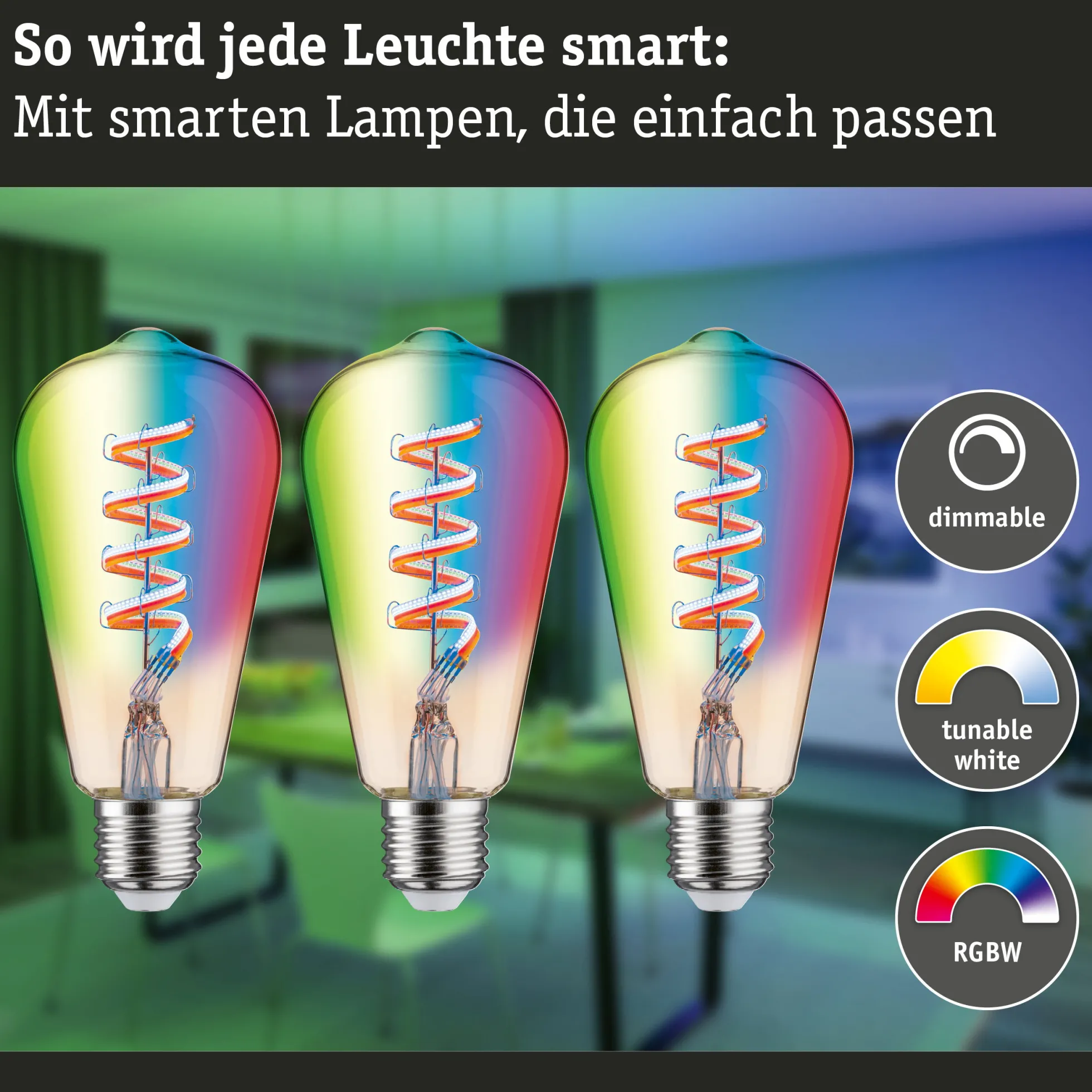 Filament 230V Smart Home Zigbee 3.0 - LED Kolben ST64 E27