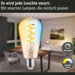 Filament 230V Smart Home Zigbee 3.0 - LED Kolben ST64 E27