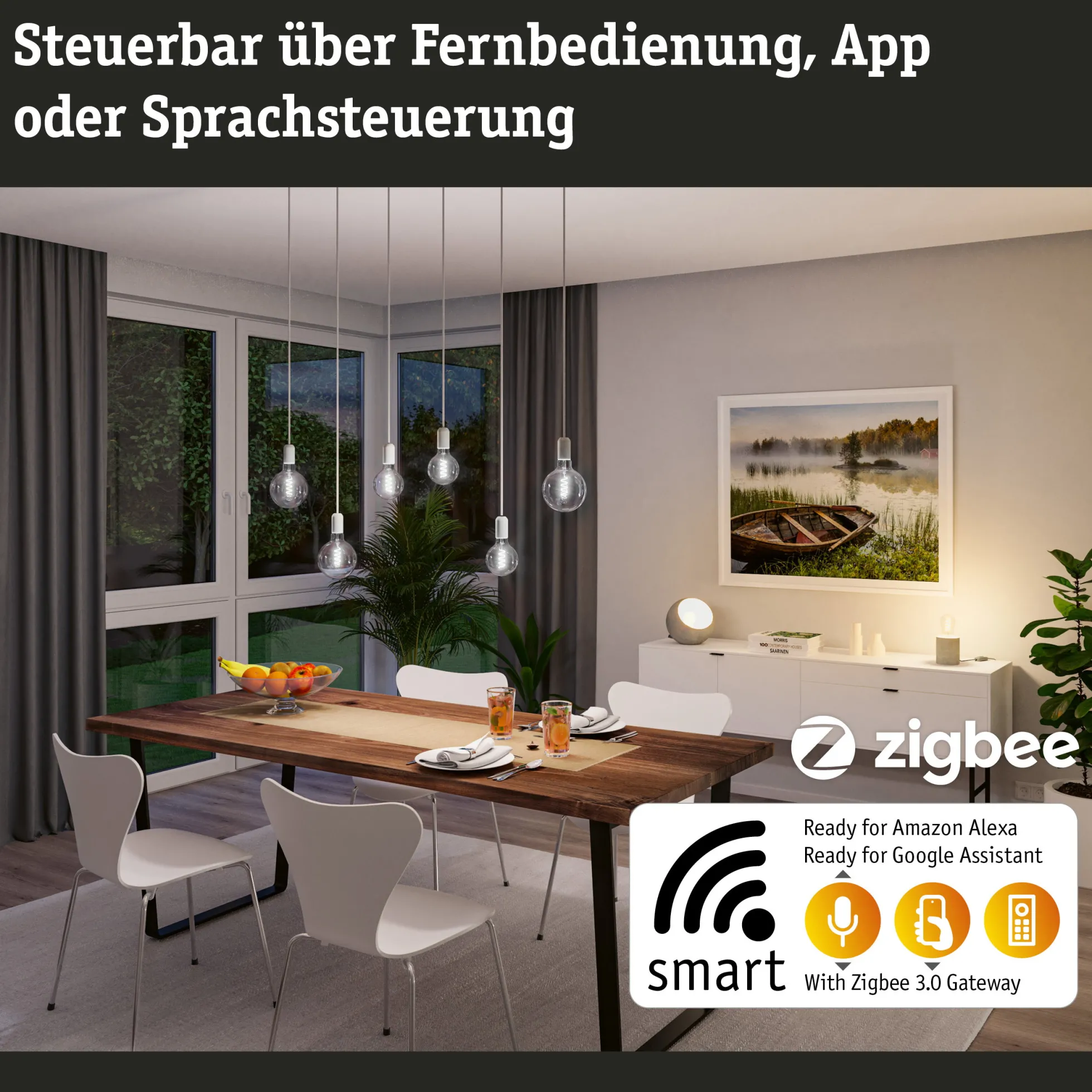 Filament 230V Smart Home Zigbee 3.0 - LED Kolben ST64 E27