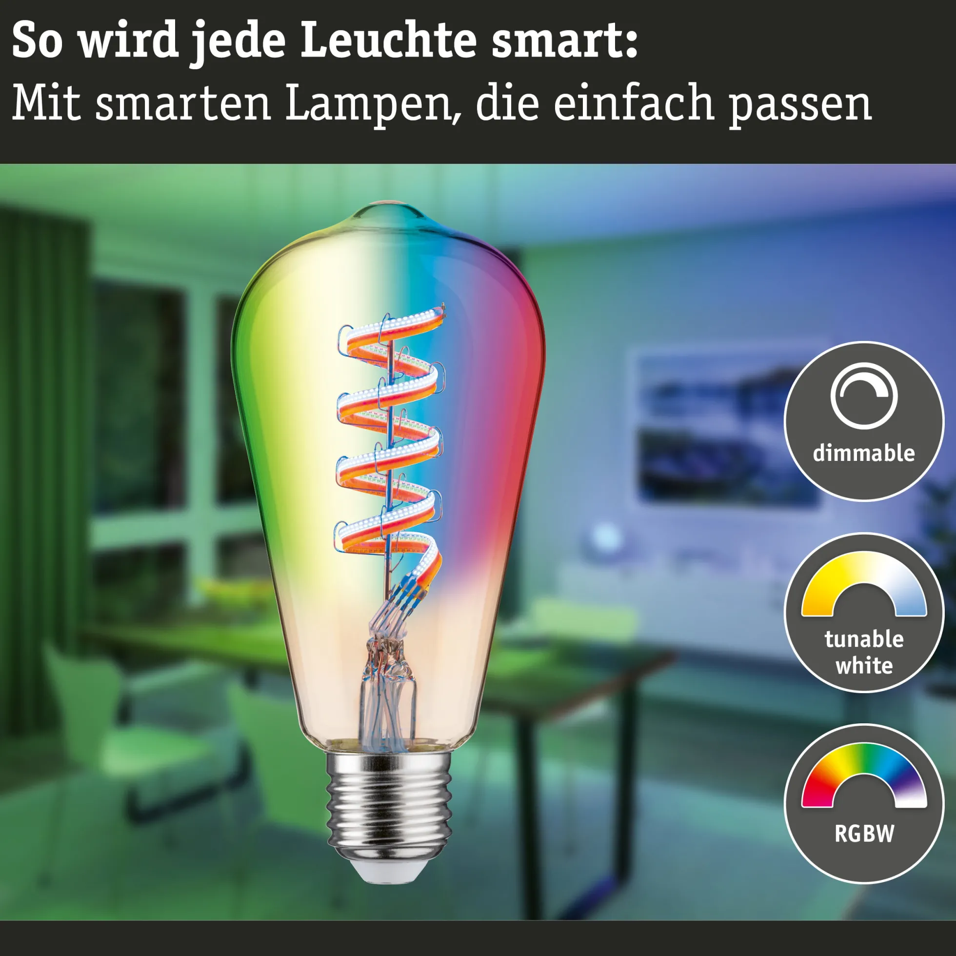 Filament 230V Smart Home Zigbee 3.0 - LED Kolben ST64 E27