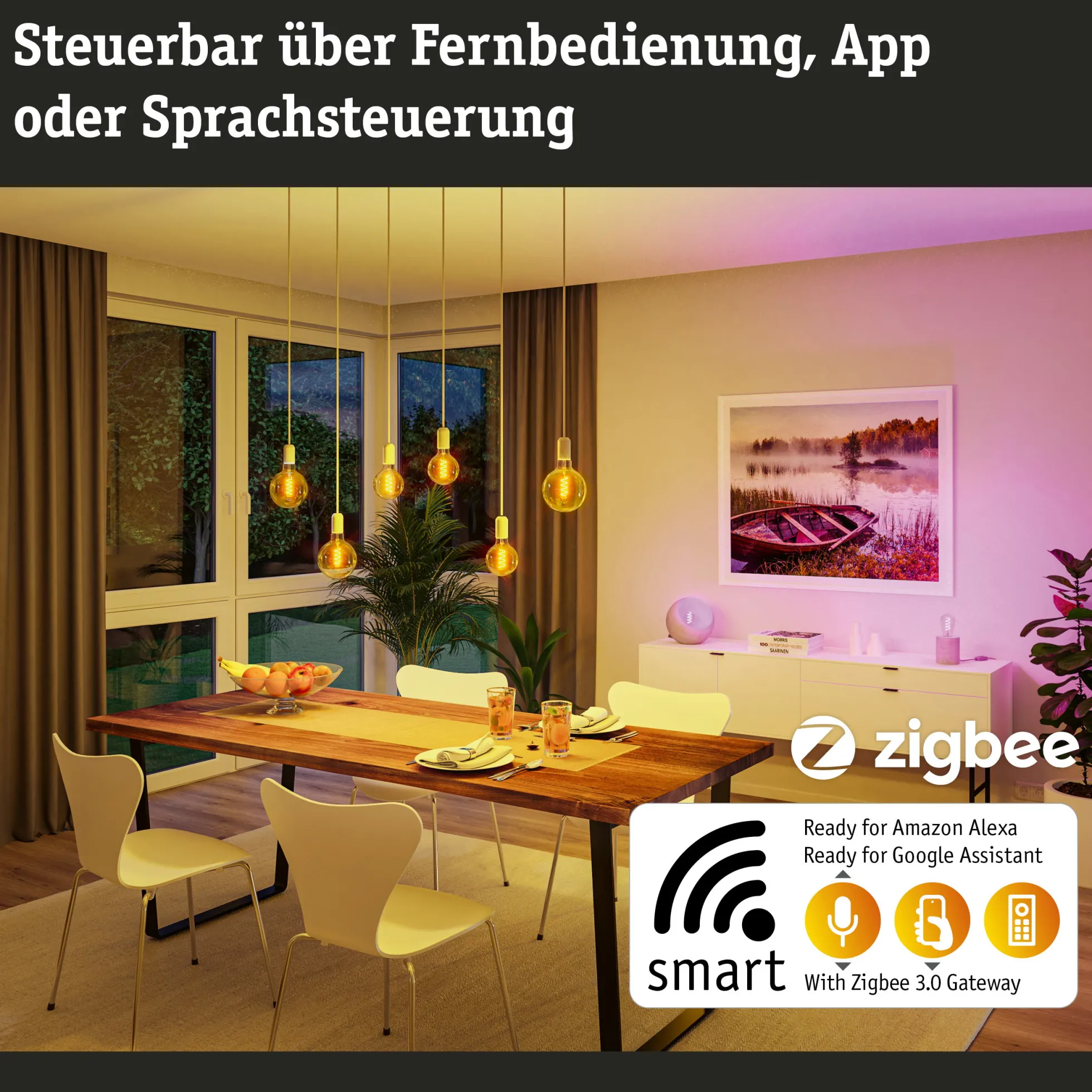 Filament 230V Smart Home Zigbee 3.0 - LED Kolben ST64 E27