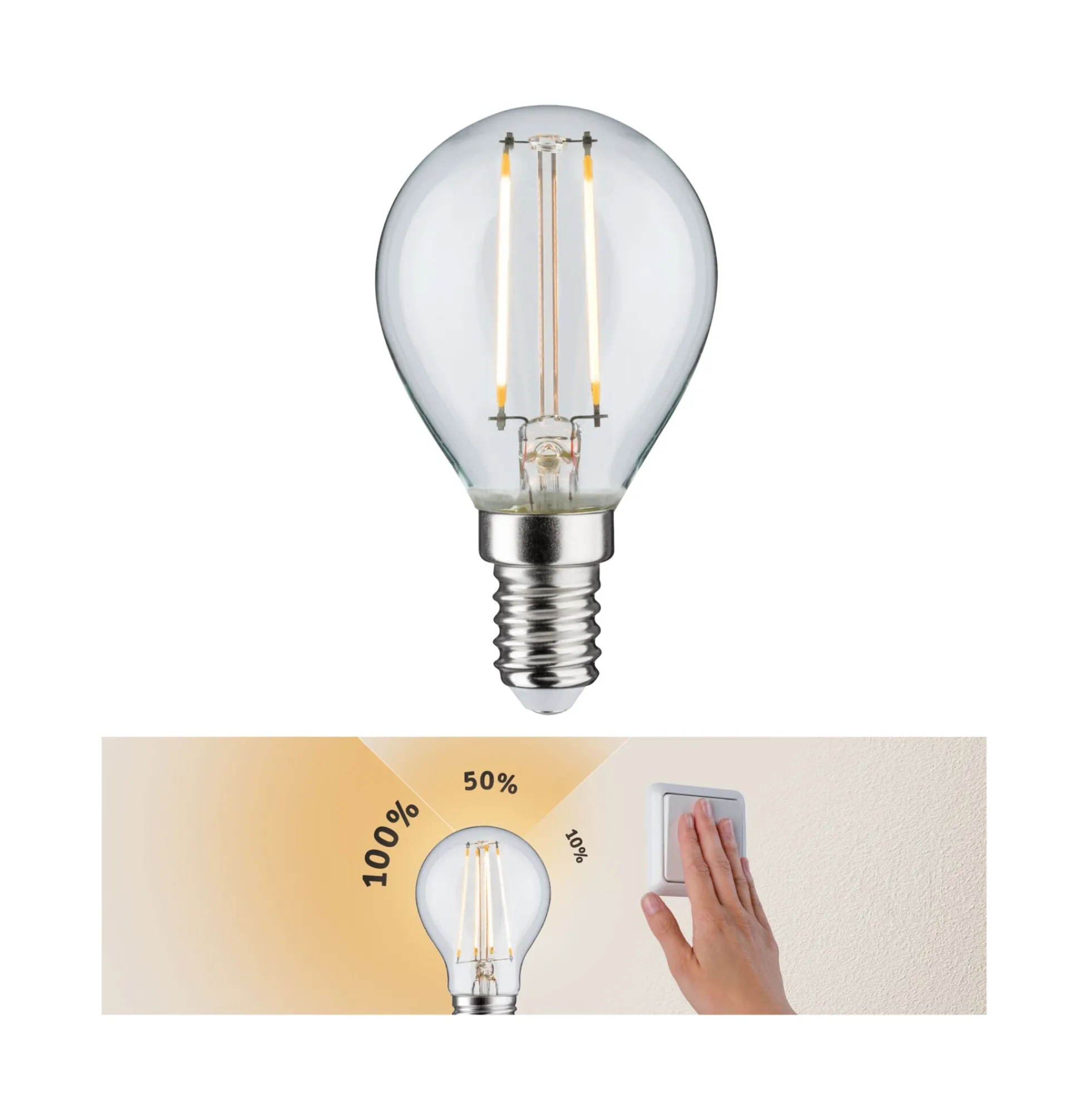 Filament 230V 3-Step-Dim - LED Tropfen E14