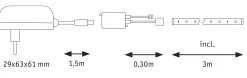 FlexLED LED Strip 3D - FlexLED LED Strip 3D 3m 19W 42 LEDs/m RGB 24VA