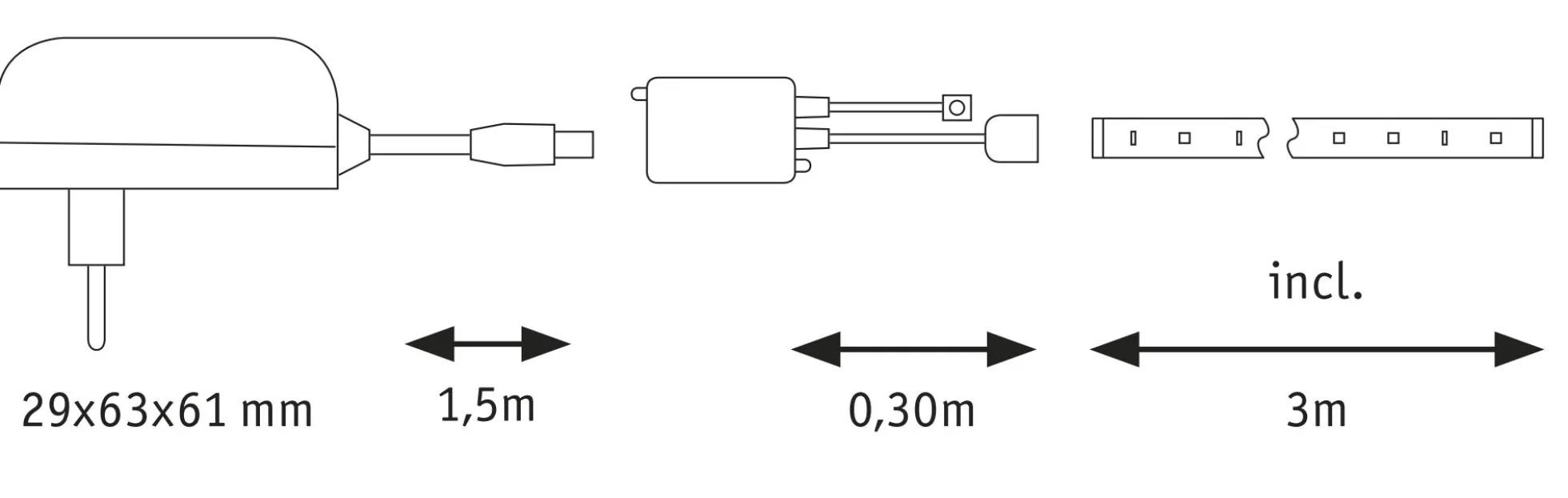 FlexLED LED Strip 3D - FlexLED LED Strip 3D 3m 19W 42 LEDs/m RGB 24VA