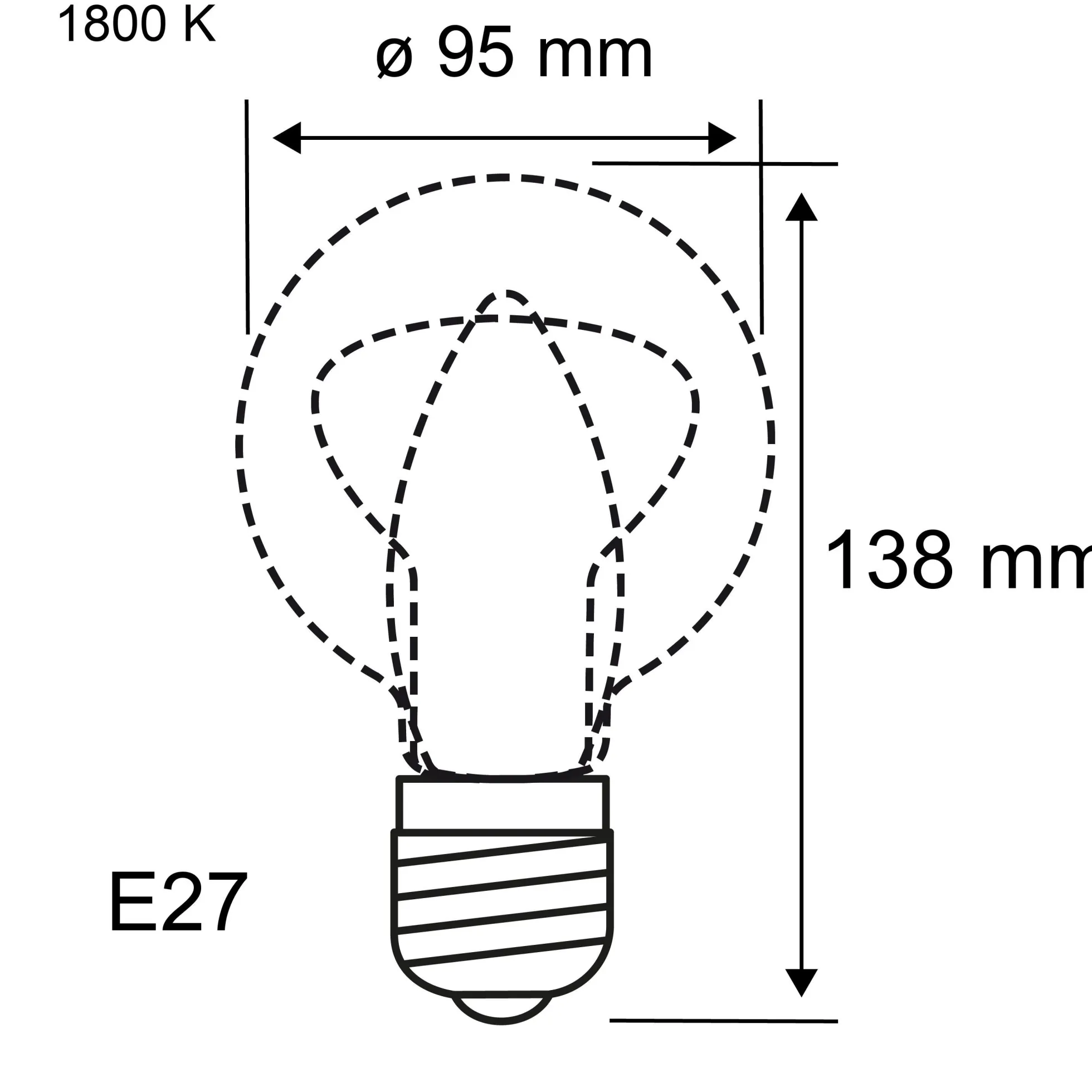 Floating Shine Standard 230V - LED Globe E27
