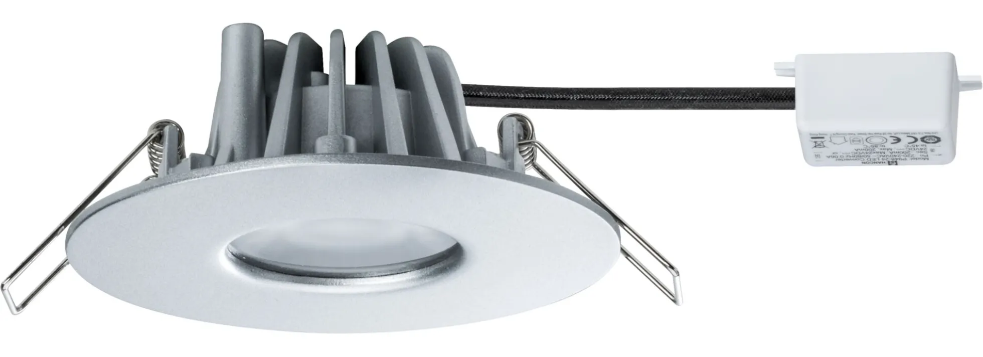 House Außeneinbauleuchte - House Außeneinbauleuchte IP44 rund 95mm 3000K 4,4W 410lm 230V Silber Metall/Acryl
