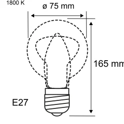 Inner Glow Edition LED Birne - Innenkolben Ringmuster