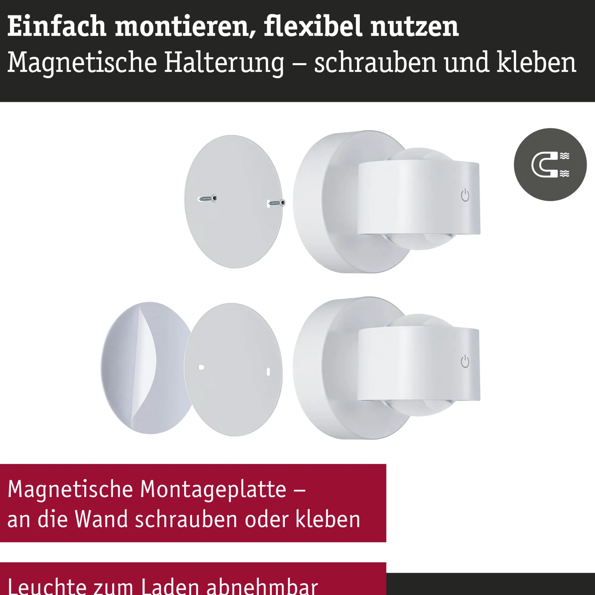 LED Akkuwandleuchte - Zorik