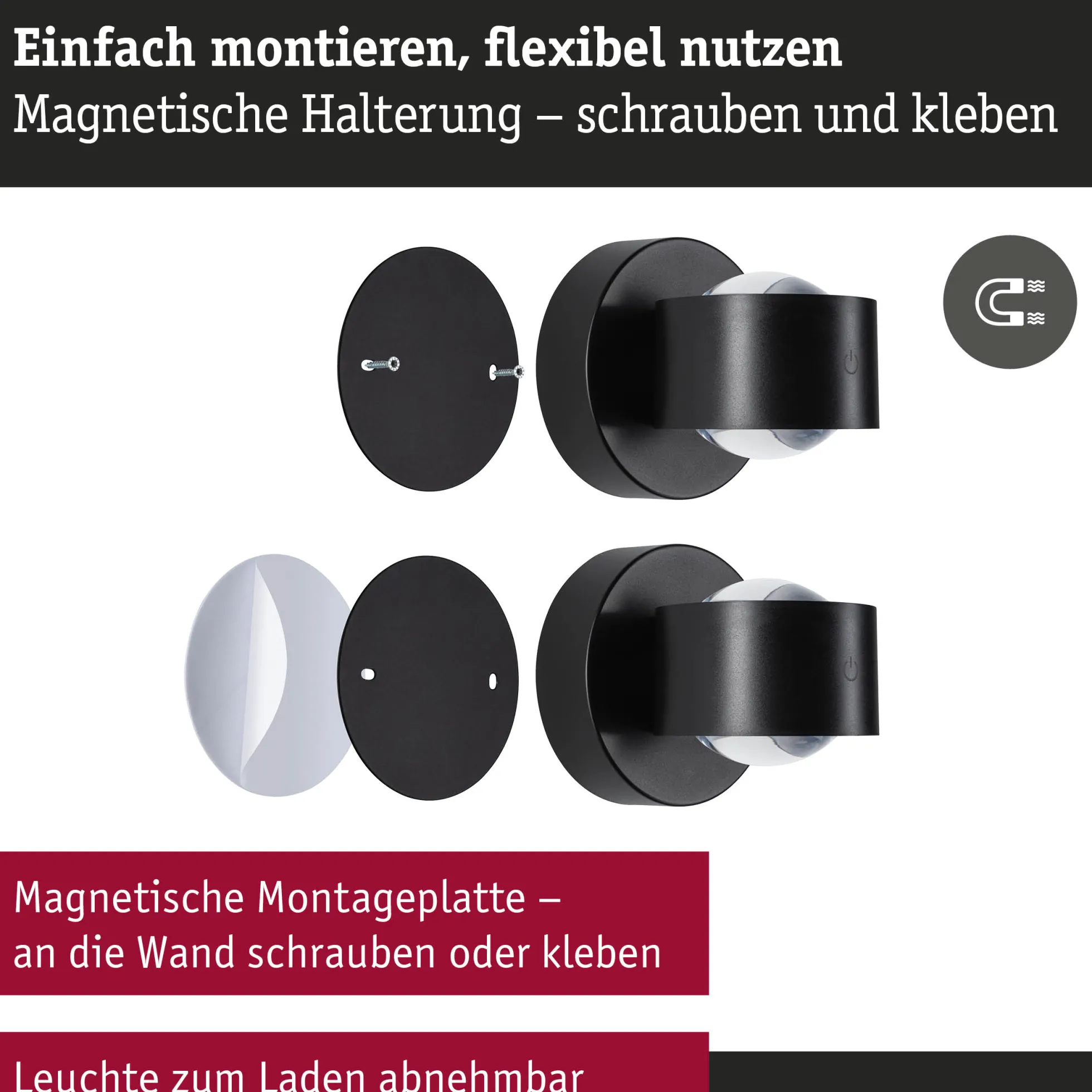 LED Akkuwandleuchte - Zorik