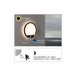 LED Außenpanel - Lamina Dämmerungsgesteuerter Bewegungsmelder (IR)