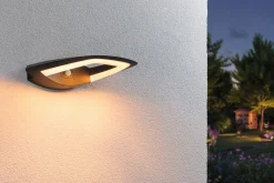 LED Außenwandleuchte - Akena Dämmerungsgesteuerter Bewegungsmelder (IR) insektenfreundlich