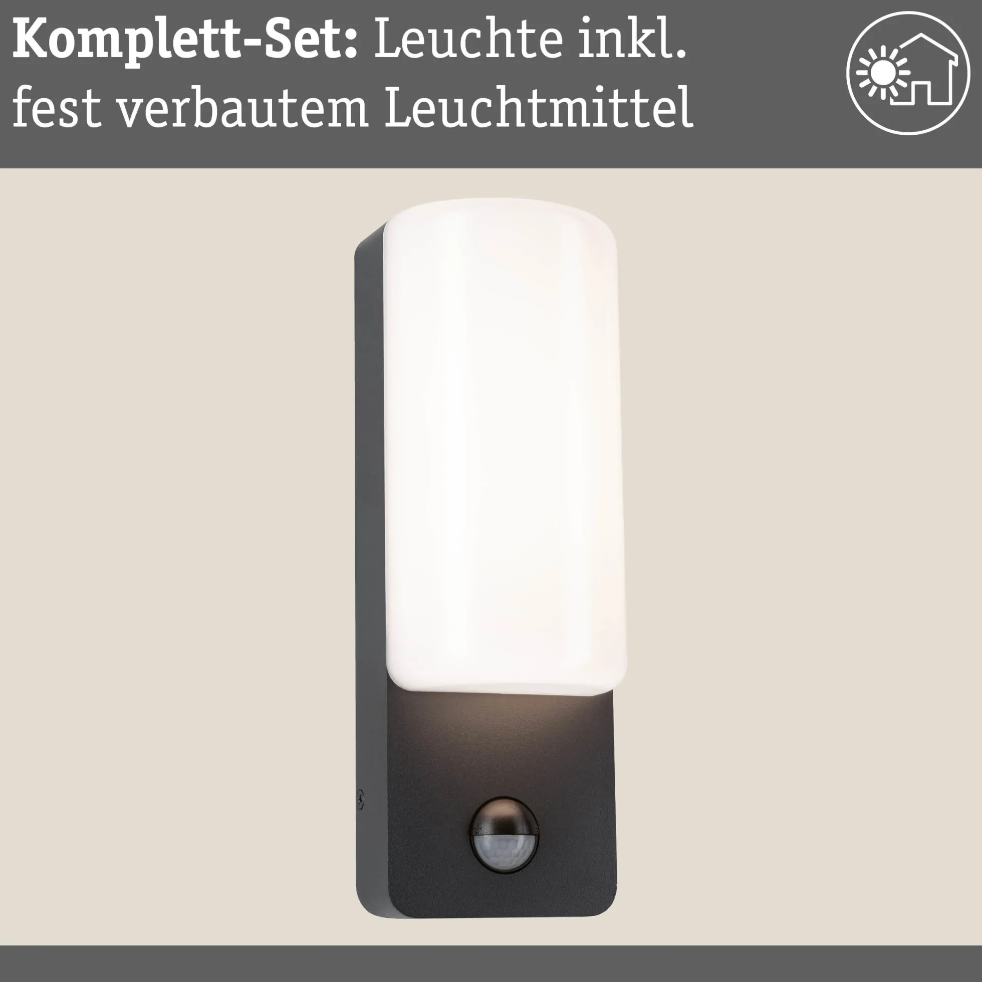LED Außenwandleuchte - Bonnie Dämmerungsgesteuerter Bewegungsmelder (IR)