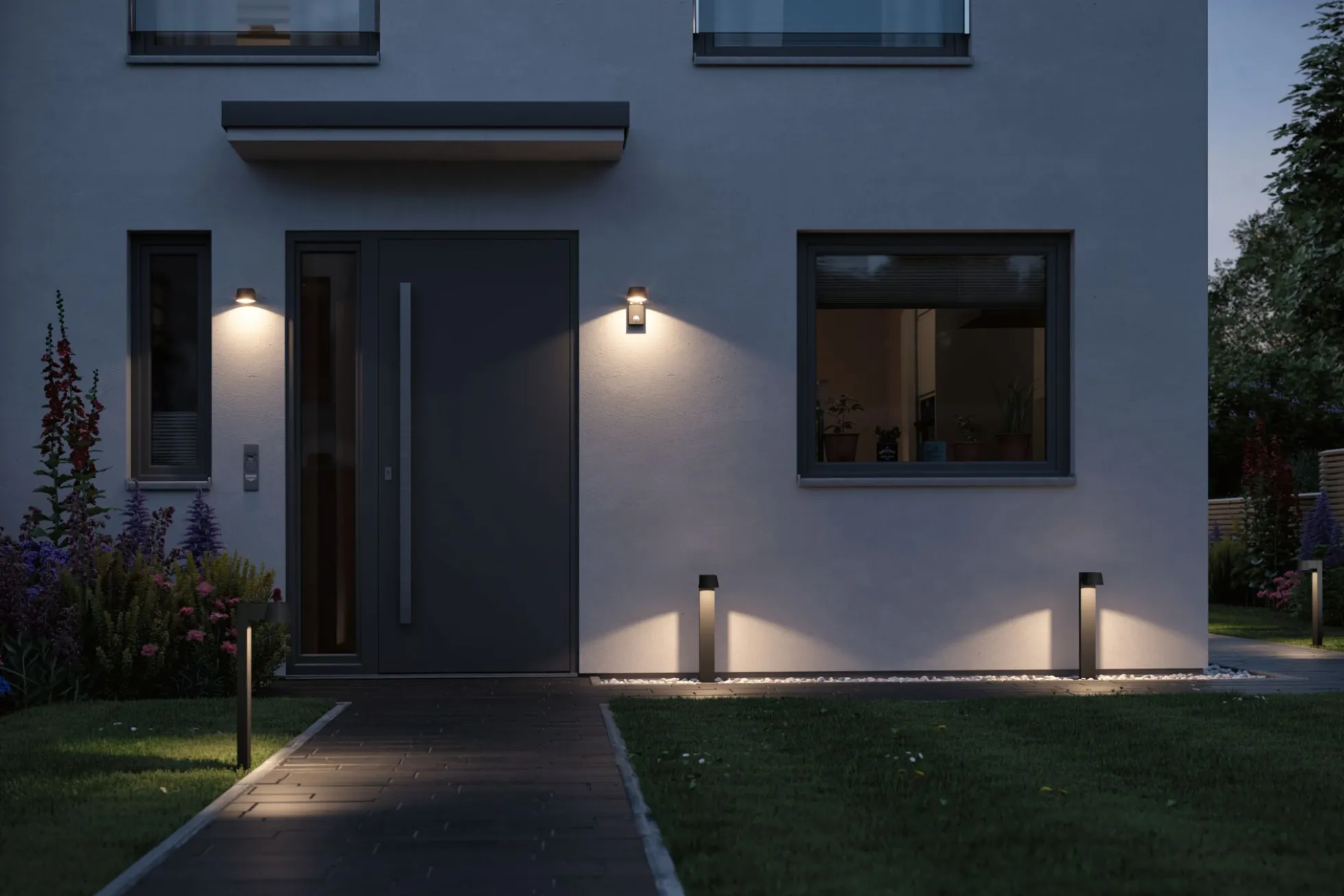 LED Außenwandleuchte - Capea Dämmerungsgesteuerter Bewegungsmelder (IR)