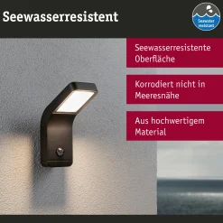 LED Außenwandleuchte - Kulma Dämmerungsgesteuerter Bewegungsmelder (IR) seewasserresistent