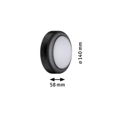LED Außenwandleuchte - LED Außenwandleuchte IP44 140mm 3000K 8W 560lm 230V Grau Kunststoff