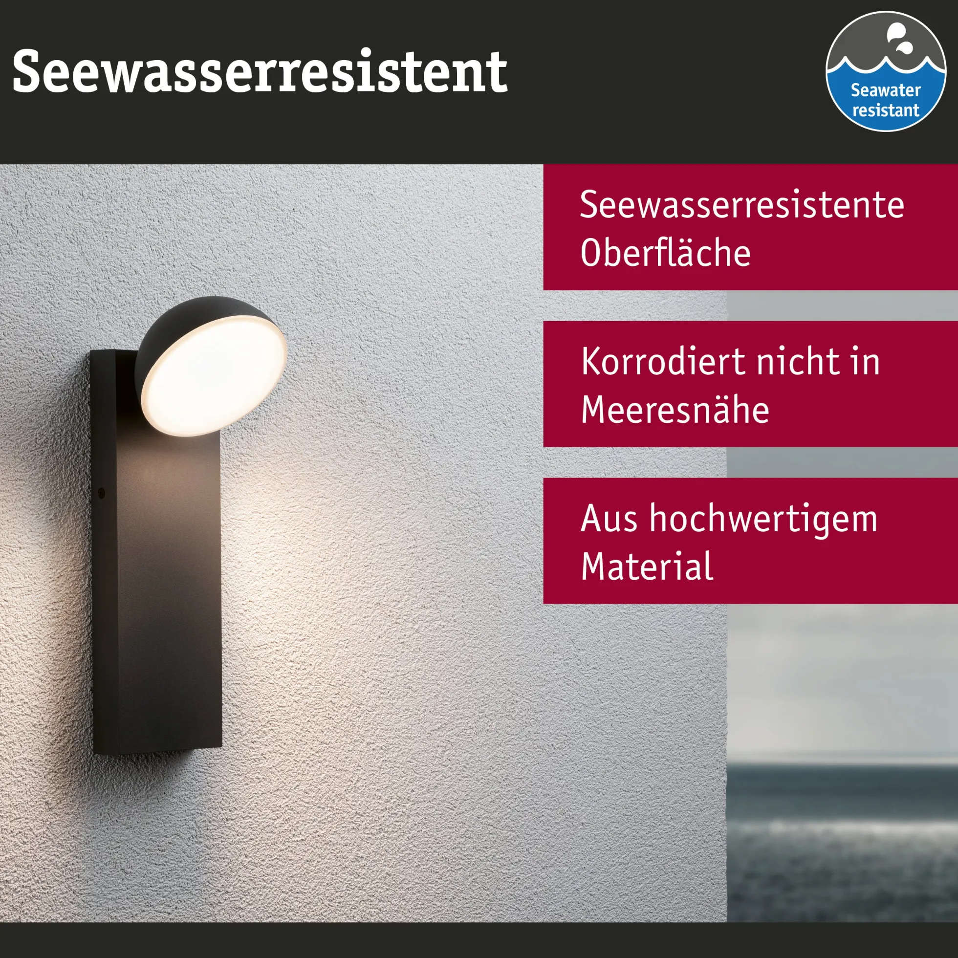LED Außenwandleuchte - Puka seewasserresistent