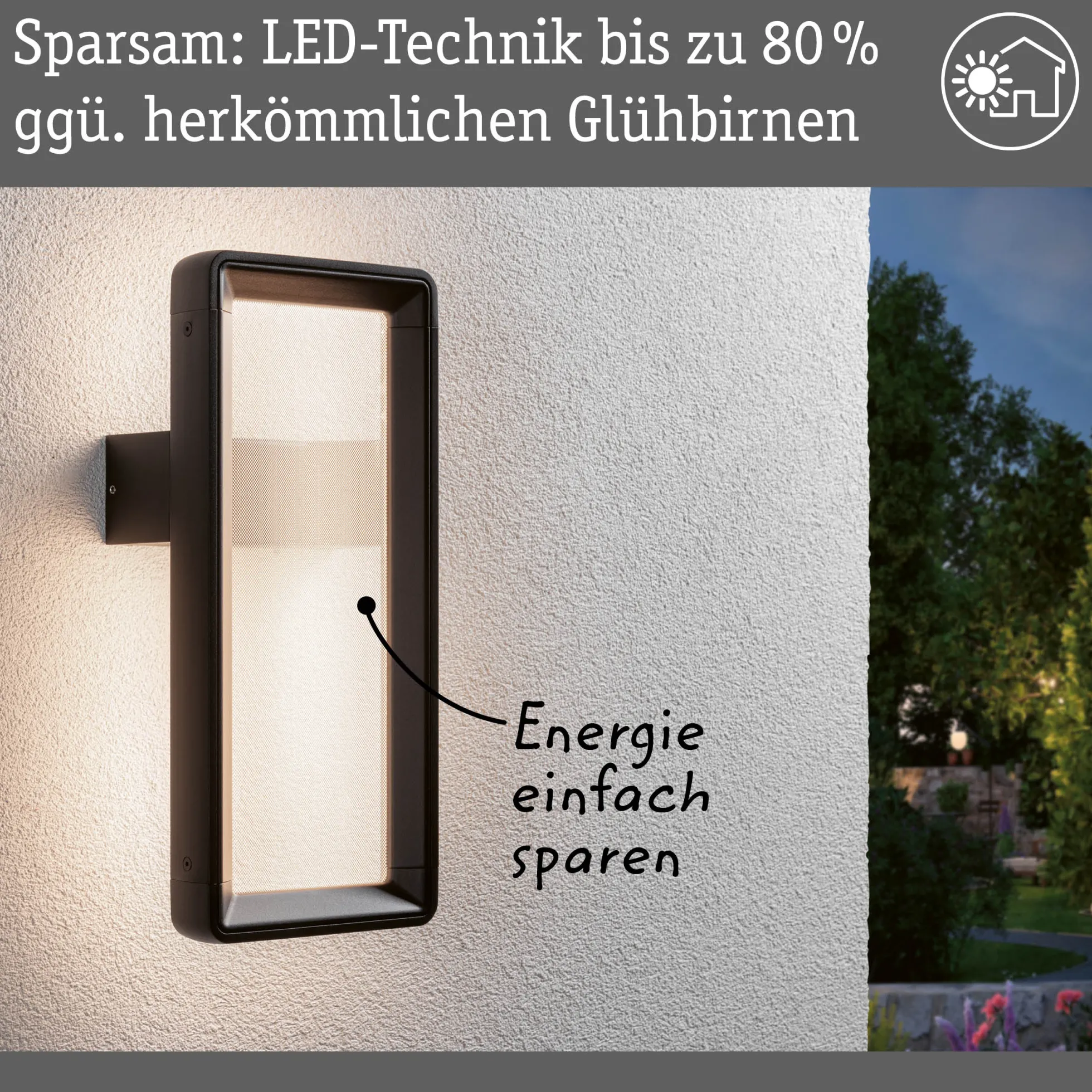 LED Außenwandleuchte - Reana Dämmerungsgesteuerter Bewegungsmelder (HF)