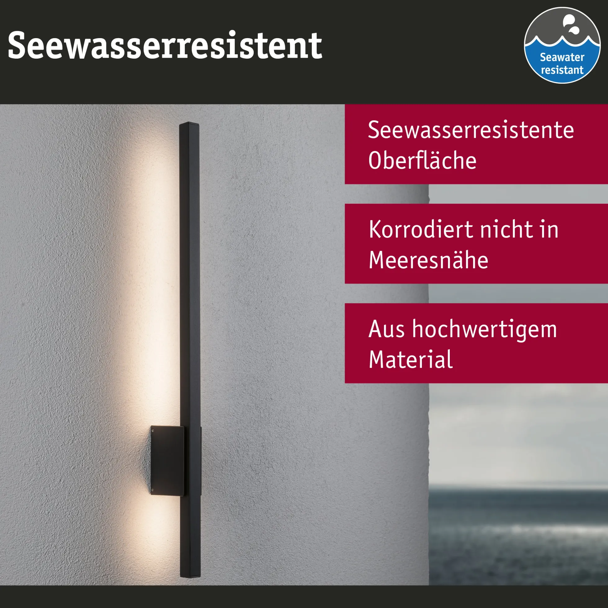 LED Außenwandleuchte - Stan seewasserresistent