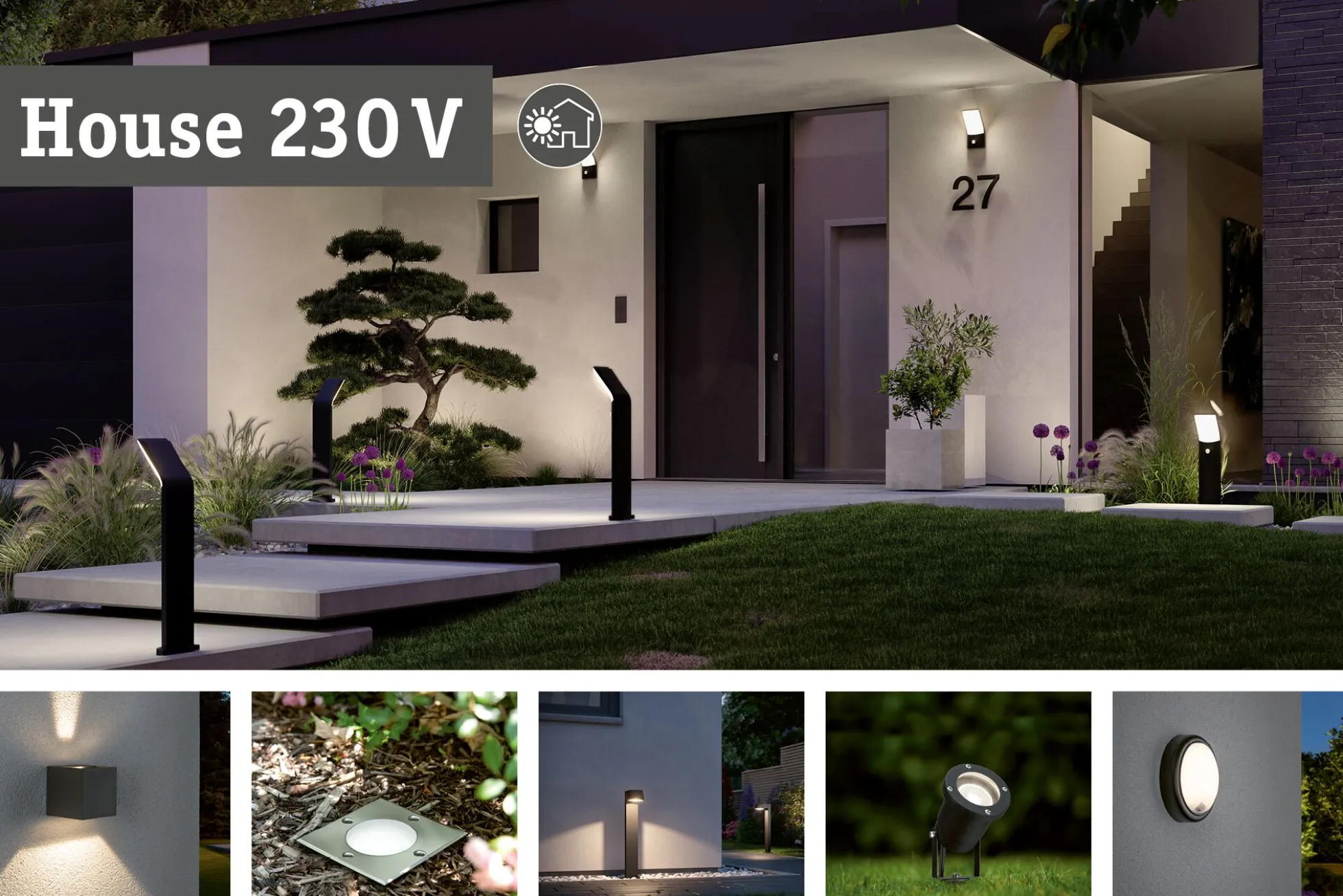 LED Außenwandleuchte - Zenera insektenfreundlich und seewasserresistent