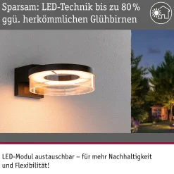 LED Außenwandleuchte Smart Home Zigbee 3.0 - Capera Dämmerungsgesteuerter Bewegungsmelder (IR) insektenfreundlich