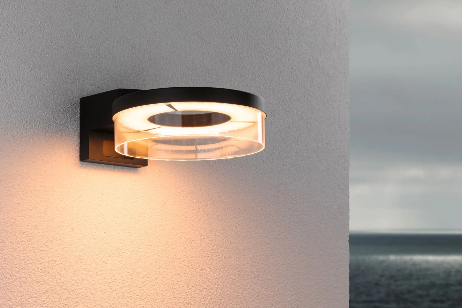 LED Außenwandleuchte Smart Home Zigbee 3.0 - Capera Dämmerungsgesteuerter Bewegungsmelder (IR) insektenfreundlich