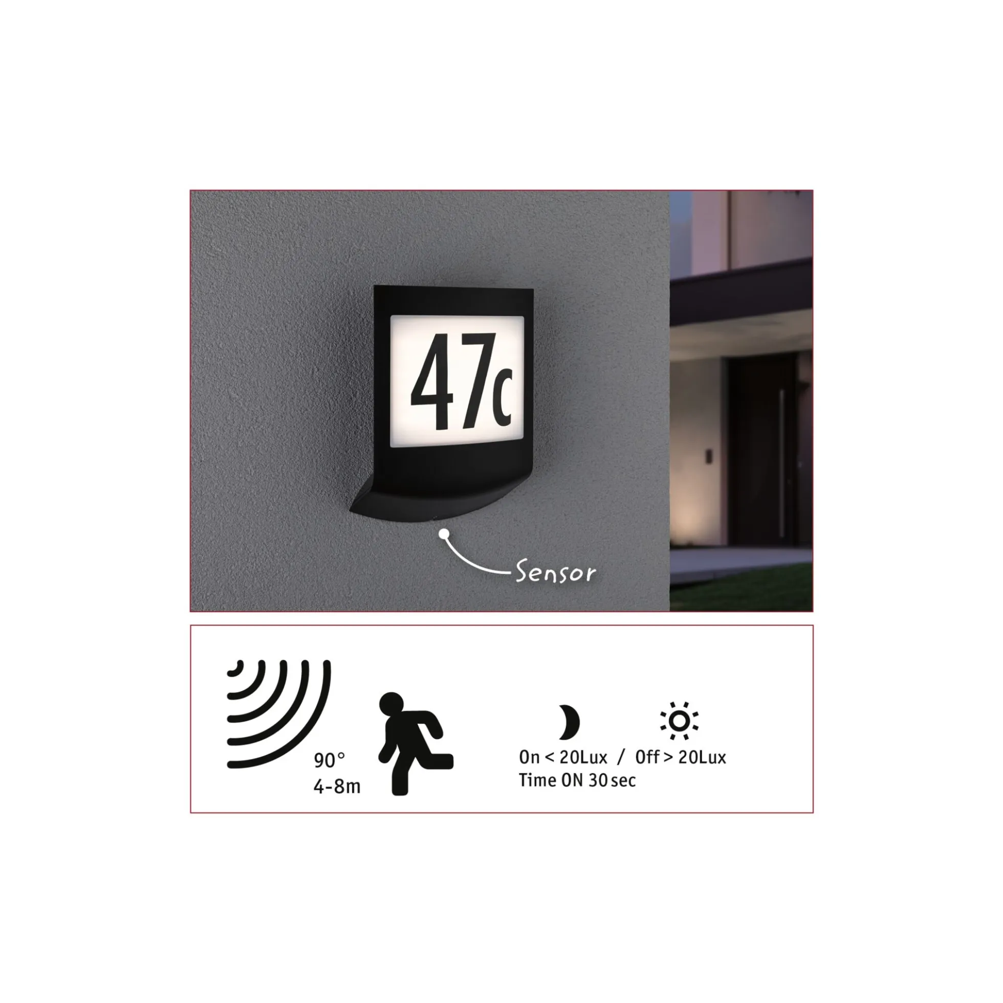 LED Außenwandleuchte Smart Home Zigbee 3.0 - Padea