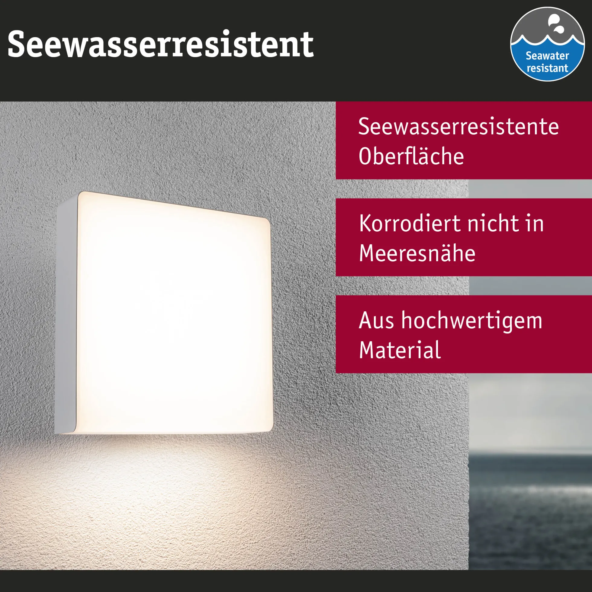 LED Außenwandleuchte Smart Home Zigbee 3.0 - Azalena Dämmerungsgesteuerter Bewegungsmelder (HF) insektenfreundlich