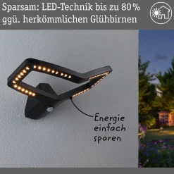 LED Außenwandleuchte Smart Home Zigbee 3.0 - Alara Dämmerungsgesteuerter Bewegungsmelder (IR)