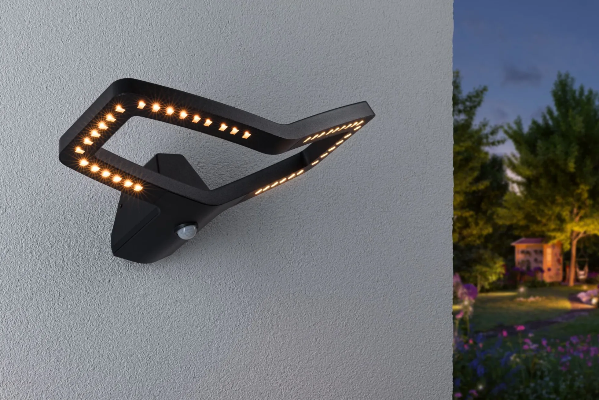 LED Außenwandleuchte Smart Home Zigbee 3.0 - Alara Dämmerungsgesteuerter Bewegungsmelder (IR)