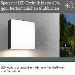 LED Außenwandleuchte Smart Home Zigbee 3.0 - Azalena Dämmerungsgesteuerter Bewegungsmelder (HF) insektenfreundlich