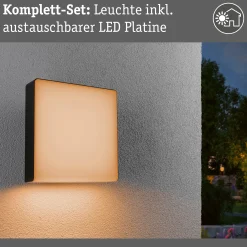LED Außenwandleuchte Smart Home Zigbee 3.0 - Azalena Dämmerungsgesteuerter Bewegungsmelder (HF) insektenfreundlich